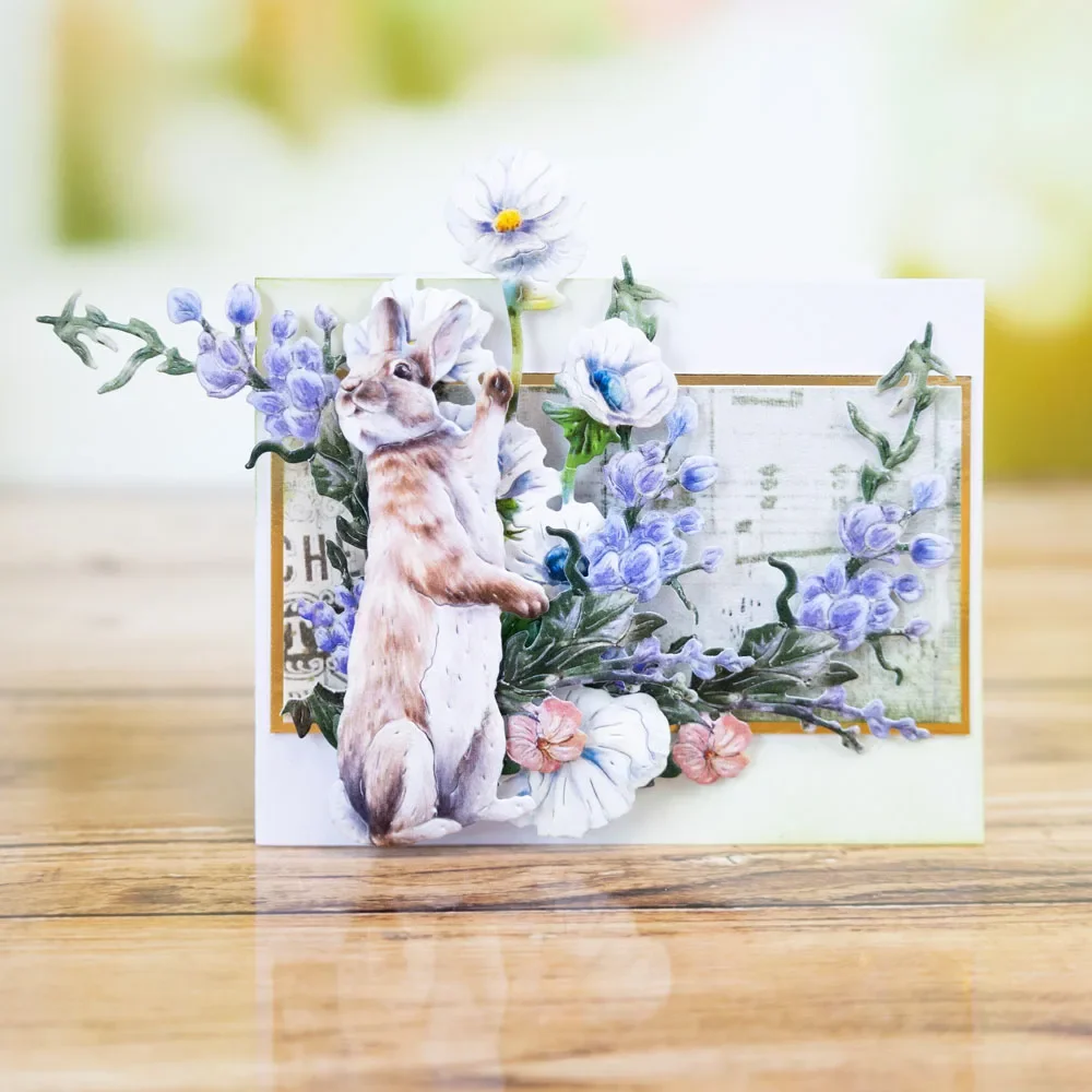 Штампы для скрапбукинга изящные гирлянды пуговицы трава бабочка цветок резка