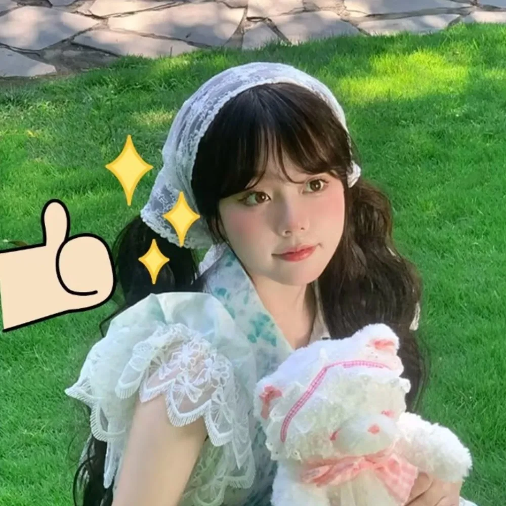 Элегантная кружевная треугольная Бандана с цветочным кружевом в сельском стиле