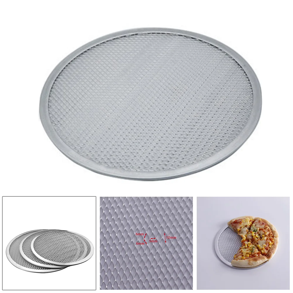 

Round Barbecue Mesh Pan Pizza Screen Pasta Baking Tray Kitchen Tool For Bakeware 9/10/11/12/13inch Pizza BBQ Pan Non-stick Net