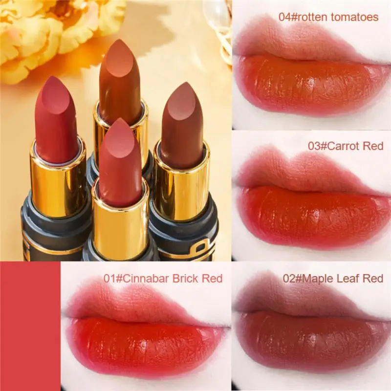 

Soft Mist Lip Gloss Lip Glaze 4 Colors Velvet Matte Lipstick Red Lip Tint Waterproof Non-stick Cup Lipstick Moisture Lipstick