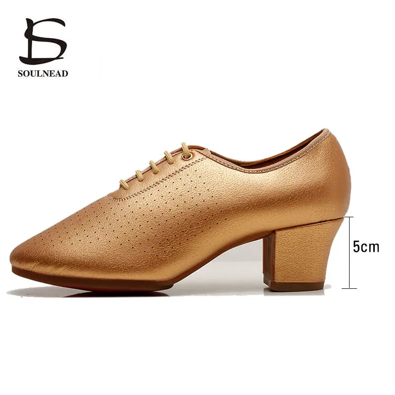 Women Latin Dance Shoes Jazz Dancing Shoes Woman Salsa Heels 5cm Microfiber Female Teachers Ballroom Shoes Ladies Dance Sneakers