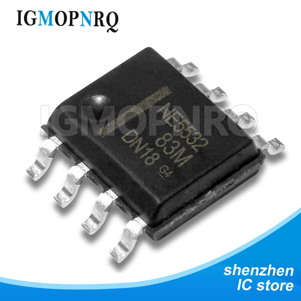 

10PCS NE555DR NE555 NE5532DR SOP8 NE5532D NE5532 N5532 SMD Dual Operational Amplifier New Original