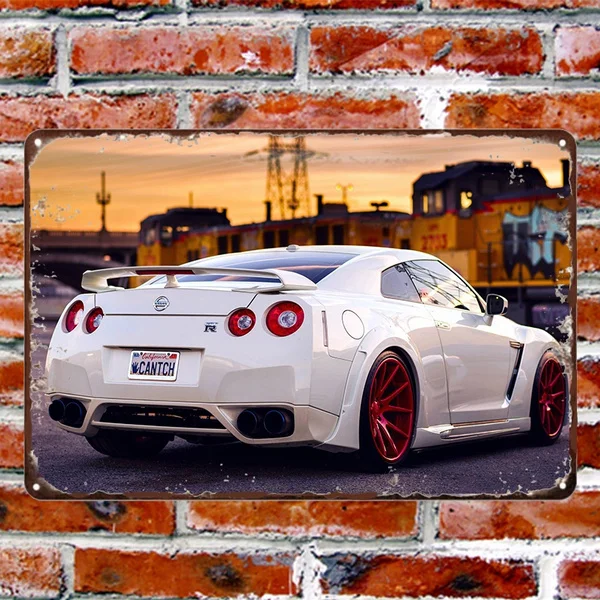 

Sport Car Metal Tin Sign Wall Art Home Wall Decor Restaurant Decoration Painting