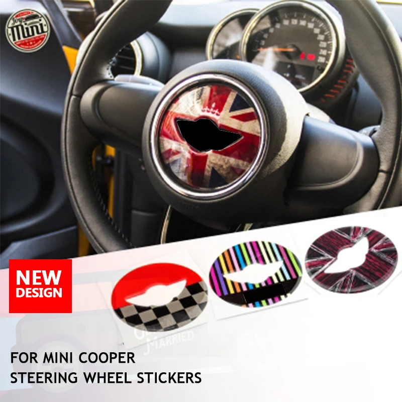 Наклейки на руль для Mini cooper R50R52 R53 R55 R56 R60 R61 F54 F55 F56 F60 Clubman 3D наклейки автомобиль |