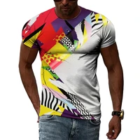 summer fashion cool style hip hop harajuku men t shirts 3d casual personality abstract trend print short sleeve o neck tees tops
