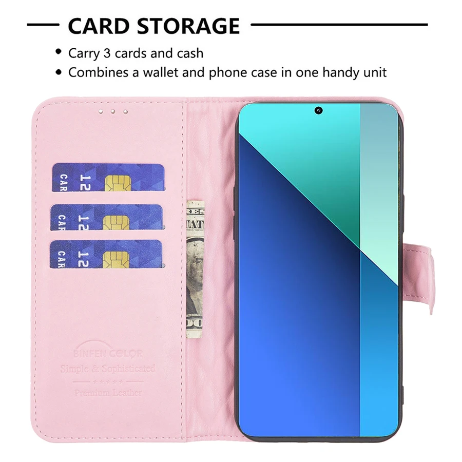 Кошелек маленький ароматный Магнитный Флип кожаный чехол для Xiaomi Redmi 13C 12 12C 10C Note 13