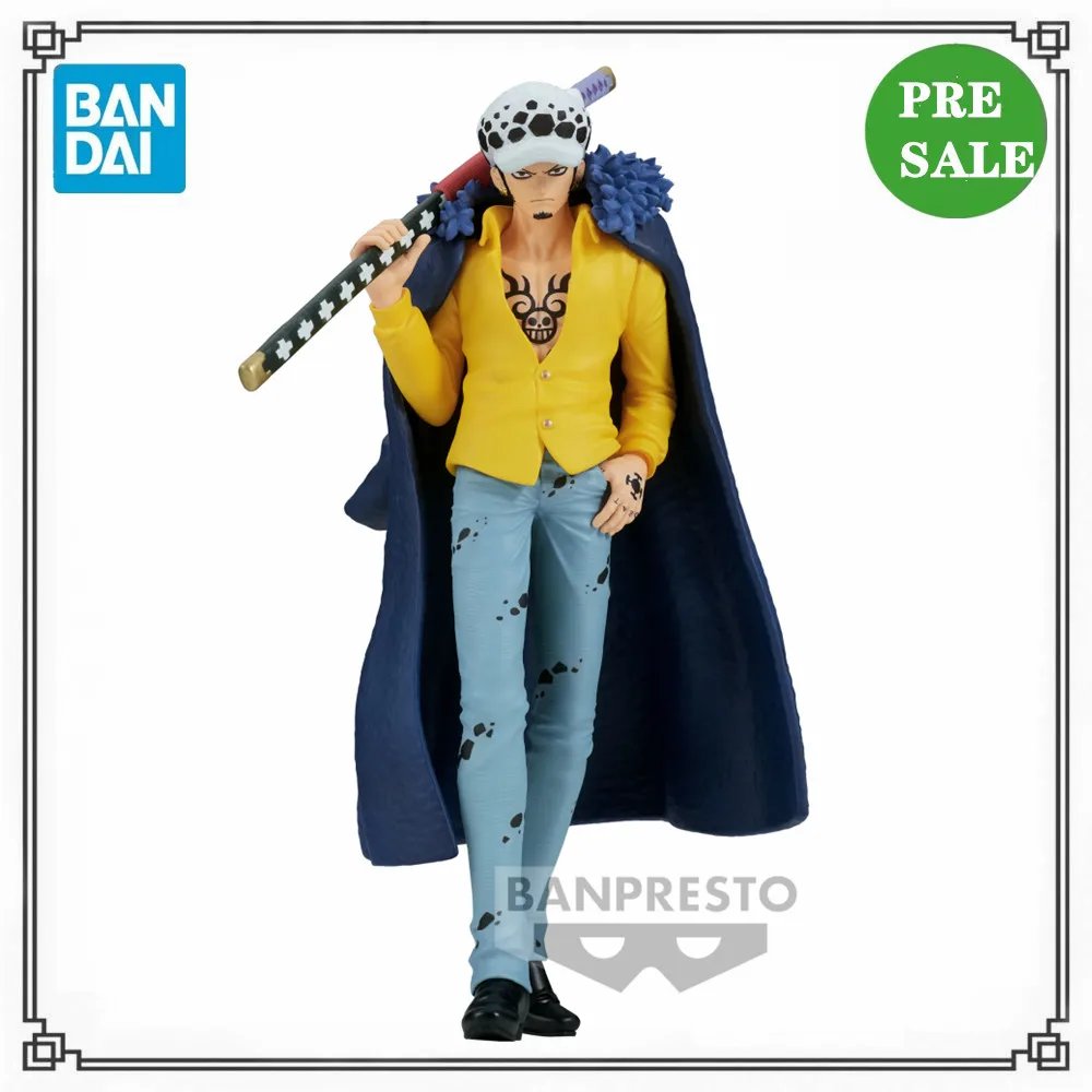 

One Piece Trafalgar D Water Law Anime Figure Original DXF PVC Action Figure Bandai Collector Toys for Children Model 17cm