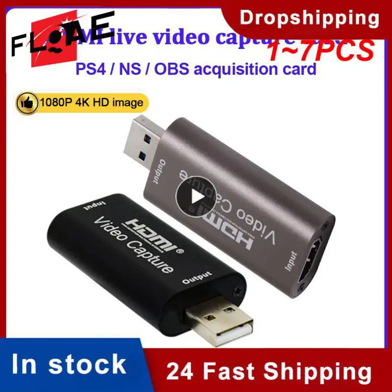 

1-7 шт., плата для захвата видео, совместимая с HDMI, USB 3,0, 1080P