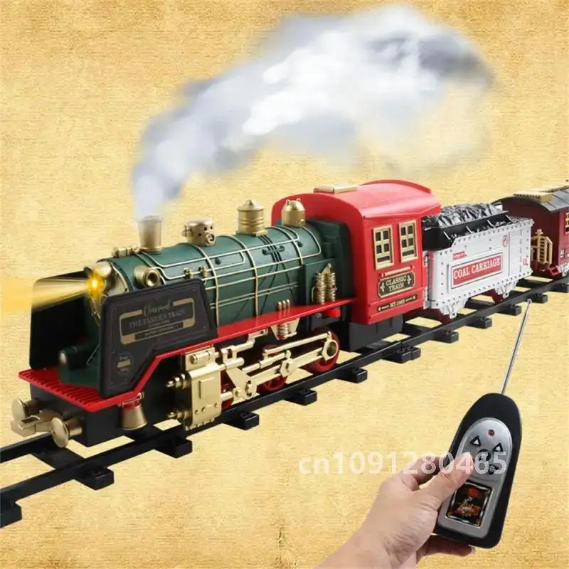 Электрический рождественский поезд набор игрушек детский электрический трек