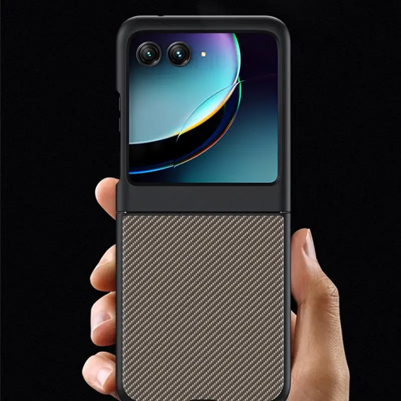 Capa For Motorola Razr 40 Ultra 5G Carbon Fiber Shockproof Case For Moto Razr 2023 gen 4 3 5G Ultra Slim Protective Flip Cover