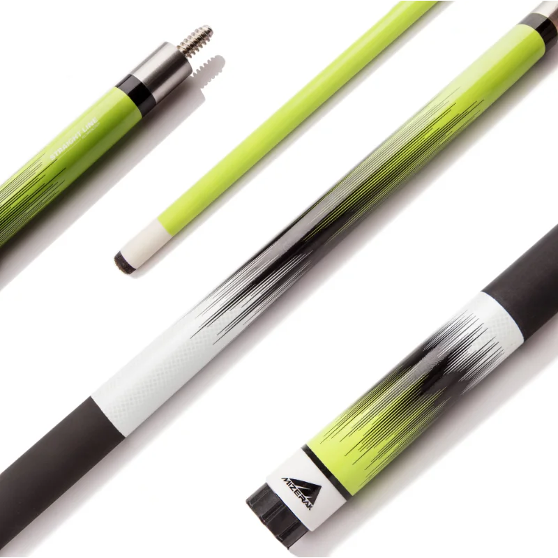 

Mizerak 58 in. Deluxe Composite Neon Fade 2-Piece Billiards Cue, Green Cue Stick Pool Cue Pool Sticks