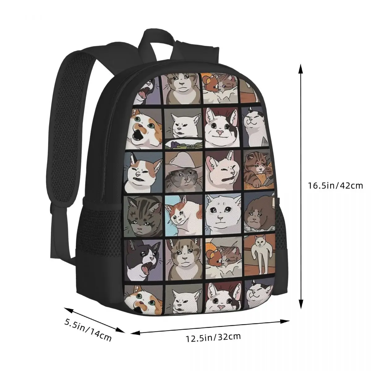 Meme Cats 2.0 Backpack for Girls Boys Travel RucksackBackpacks for Teenage school bag