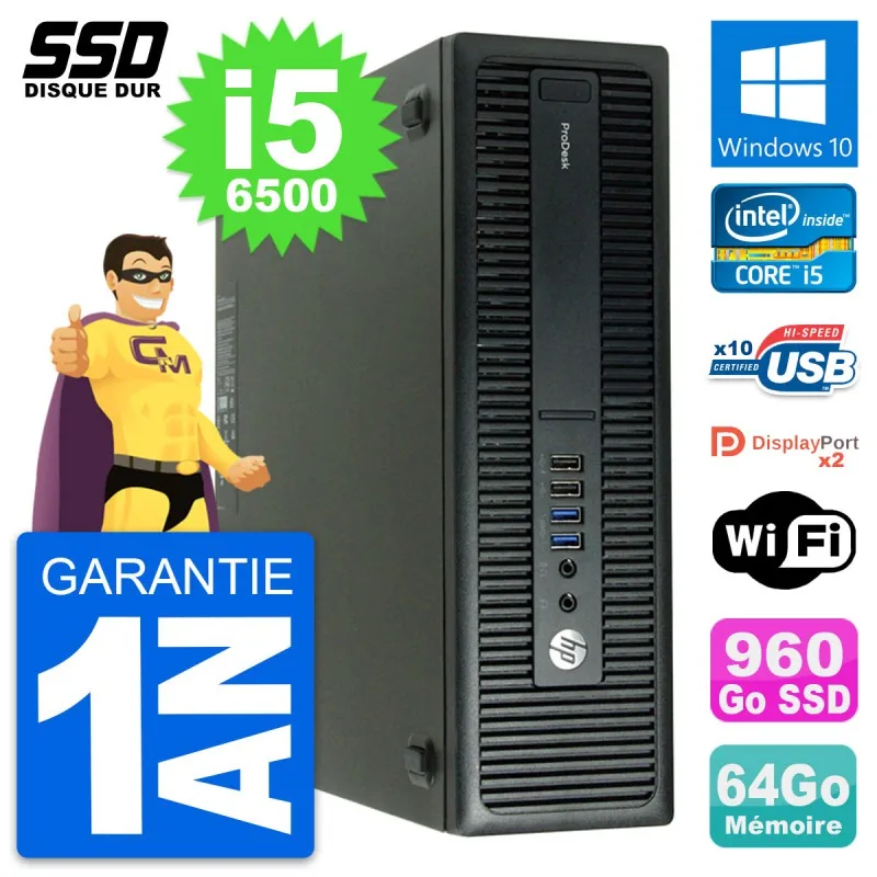 PC HP ProDesk 600 G2 SFF Intel Core i5-6500 RAM GB SSD 960Go Windows 10 Wifi | Компьютеры и офис