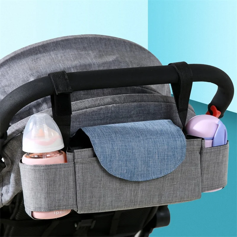 Multifunctional Baby Stroller Bag Milk Bottle Water Cup Organizer Bag Mummy Diaper Bag Outdoor Travel Stroller Accessories