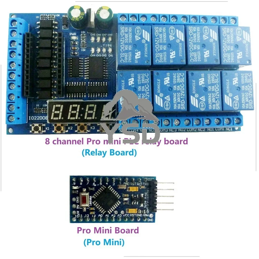Модуль релейного шилда Pro mini PLC на 8 каналов, 12В постоянного тока, для Arduino, многофункциональная плата таймера с задержкой (art.: 3920daa9cbbdc) - 3920daa9cbbdc