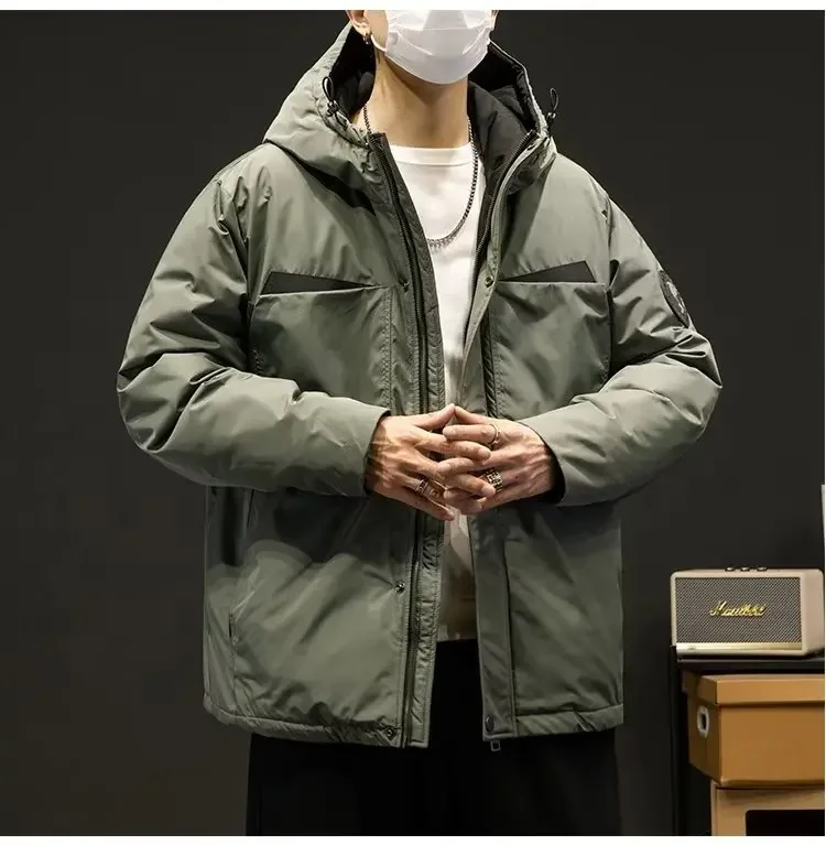 2024 Мужская зимняя куртка модная универсальная легкая укороченная в магазине для