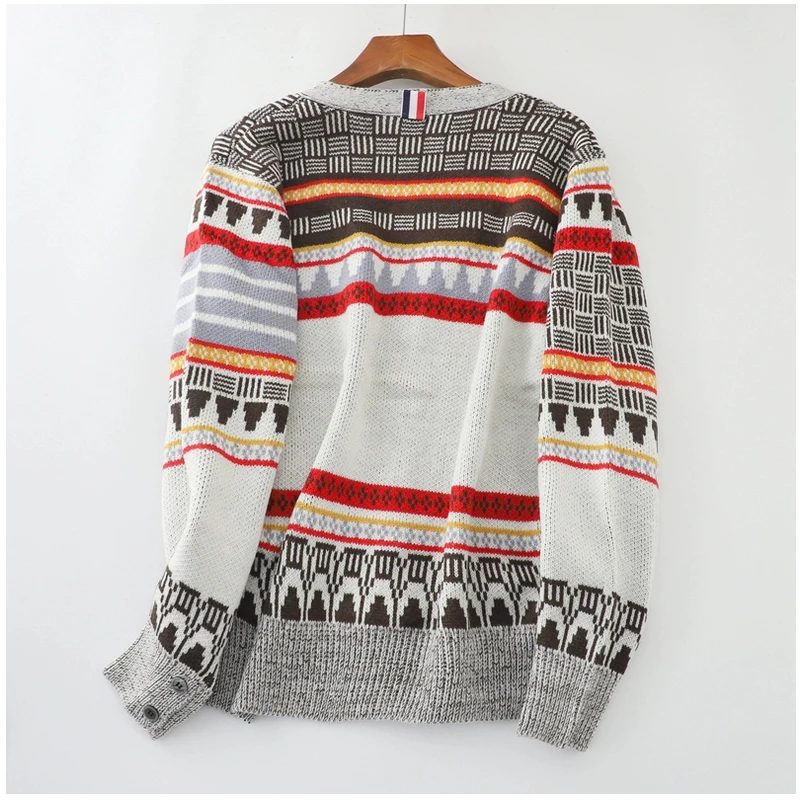 Y2K Одежда Женский Рождественский Свитер Кардиган Осень Зима Собака Жаккардовый