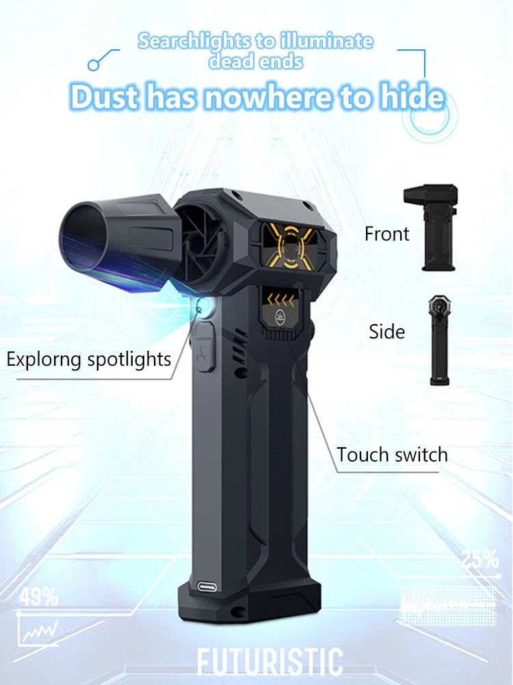 2024 мини турбоструйный вентилятор мощная воздуходувка 130000 об/мин бесщеточный