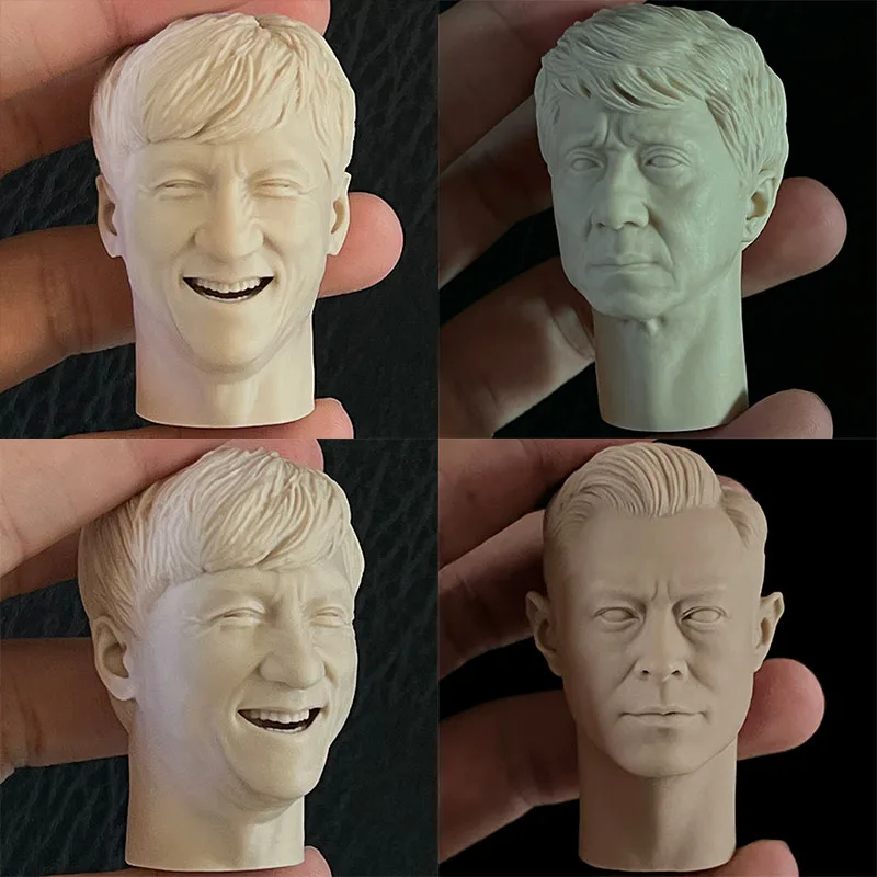 

Unpainted 1/6 Scale Soldier Head Carving With Neck Hong Kong Star Jackie Chan Louis Koo For 12 Inches Action Figure Body