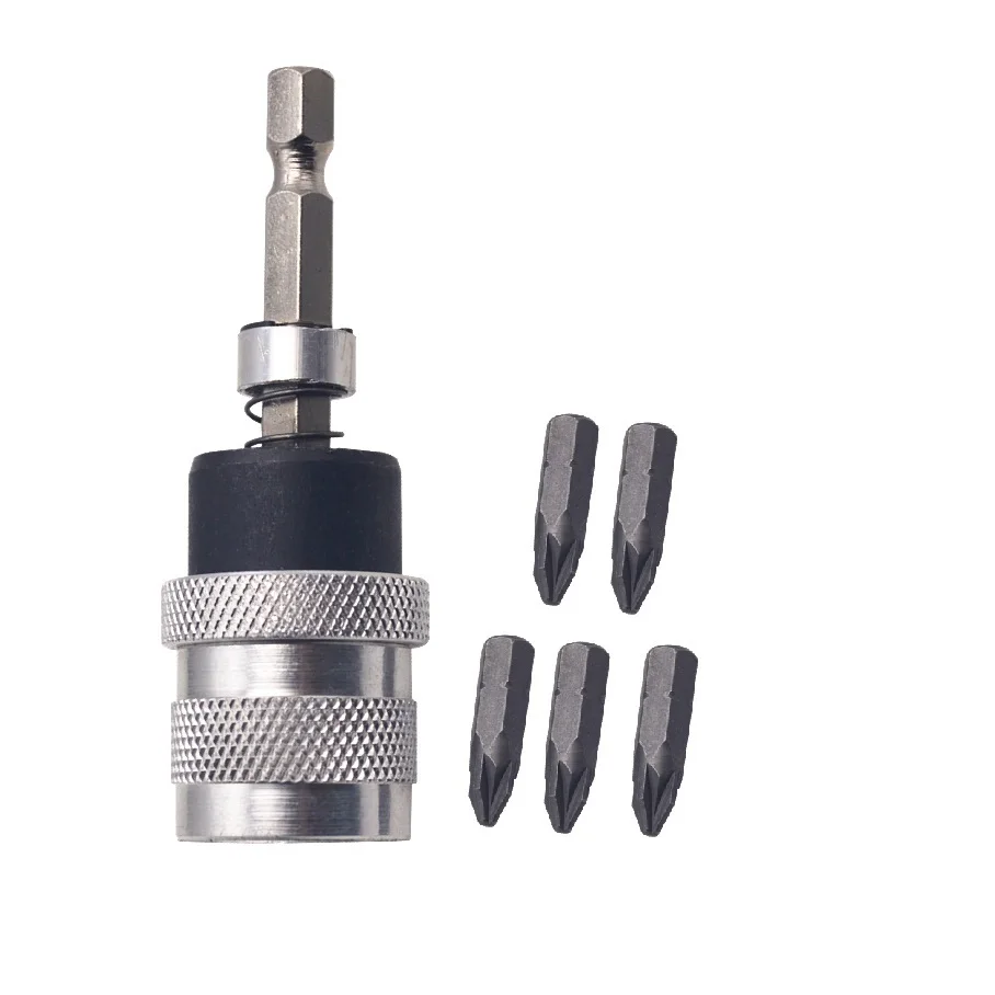 

Drywall Taper Silver Telescopic Positioning Rod PH2# Tool Head Electric Drill To Screw Driver Converter Power Tool Part