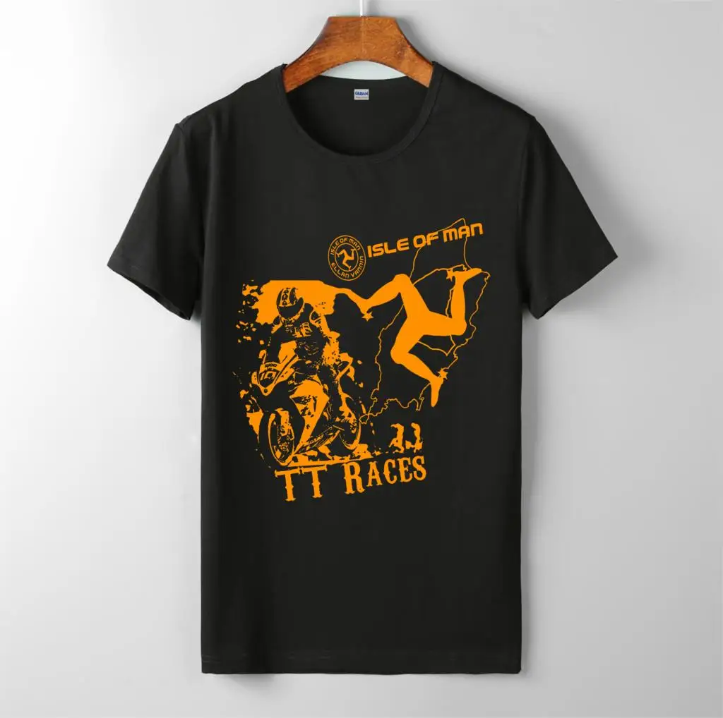 

isle of man tt races 1961-td men's new fashion o-neck cotton short sleeves tops tee printed unisex casual t-shirt