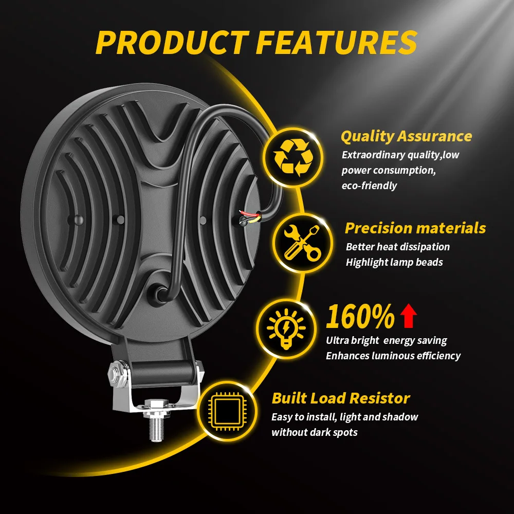 NORGOS 4-дюймовый телефон большое поле обзора ультра яркий 4X4 внедорожник трактор