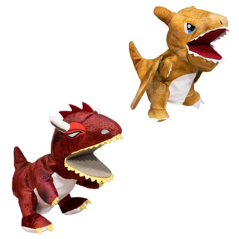 dinozaury dla dzieci interaktywne wypchane zwierzę lalki dinozaurów zabawki pacynki ręczne realistyczne