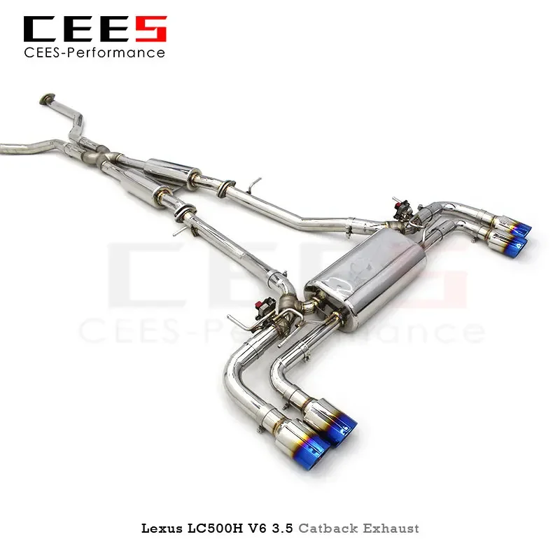 CEES Catback выхлопная система для Lexus LC500H 3 5 V6 2018-2022 Escape Performance SUS304 глушитель клапана