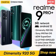 [World Premiere] realme 9 pro plus 5G Mobile phone Dimensity 920 smartphone sony imx766 ois camera 60w superdart amoled display