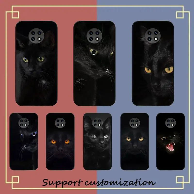 

Cute Black Cat Phone Case for Redmi 5 6 7 8 9 A 5plus K20 4X S2 GO 6 K30 pro