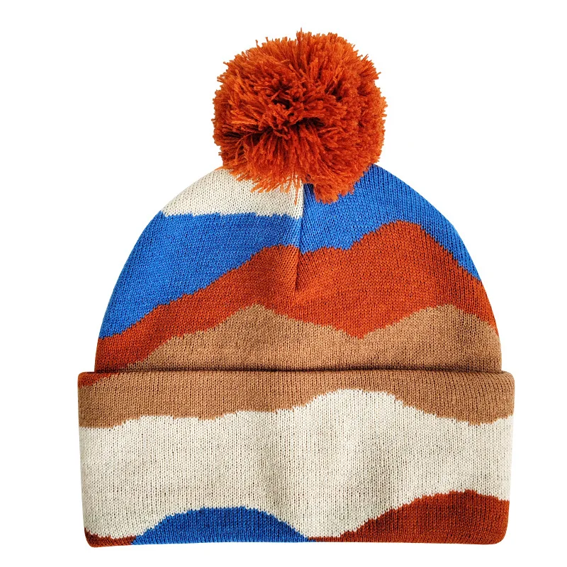 

Boy Hat Winter Beanie Girl Kids Knit Pompom Warm Autumn Skiing Accessory For Baby Toddlers Outdoor