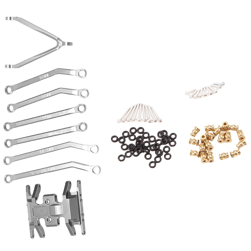 

CNC High Clearance Chassis Links And Skid Plate For Axial SCX24 AXI00001 C10 JLU Bronco 1/24 RC Crawler Upgrades Parts