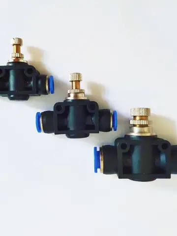 Пневматический фитинг Регулятор воздушного потока 6 мм 8 мм 10 мм Регулировка расхода газа Соединительный фитинг Кран управления скоростью воздуха OD Шланговая трубка