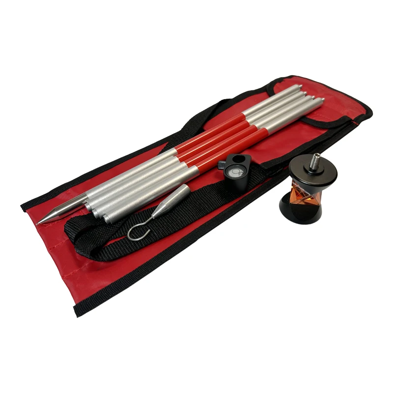 

Мини-призма 360 градусов для тахеометра Leica, замена мини-призма GRZ101, 4 полюса с мягкой сумкой + пузырьковый + крючок