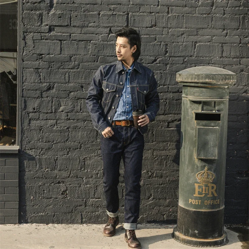 Красный Торнадо 12 унций узкие прямые джинсы в американском стиле ретро весенние