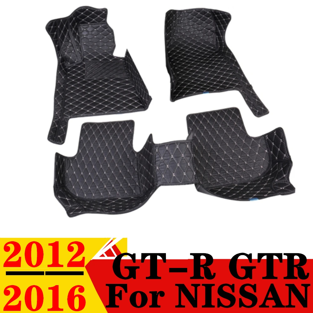 

Car Floor Mats For NISSAN GT-R GTR 2012-2016 Waterproof XPE Leather Custom Fit Front & Rear FloorLiner Cover Auto Parts Carpet