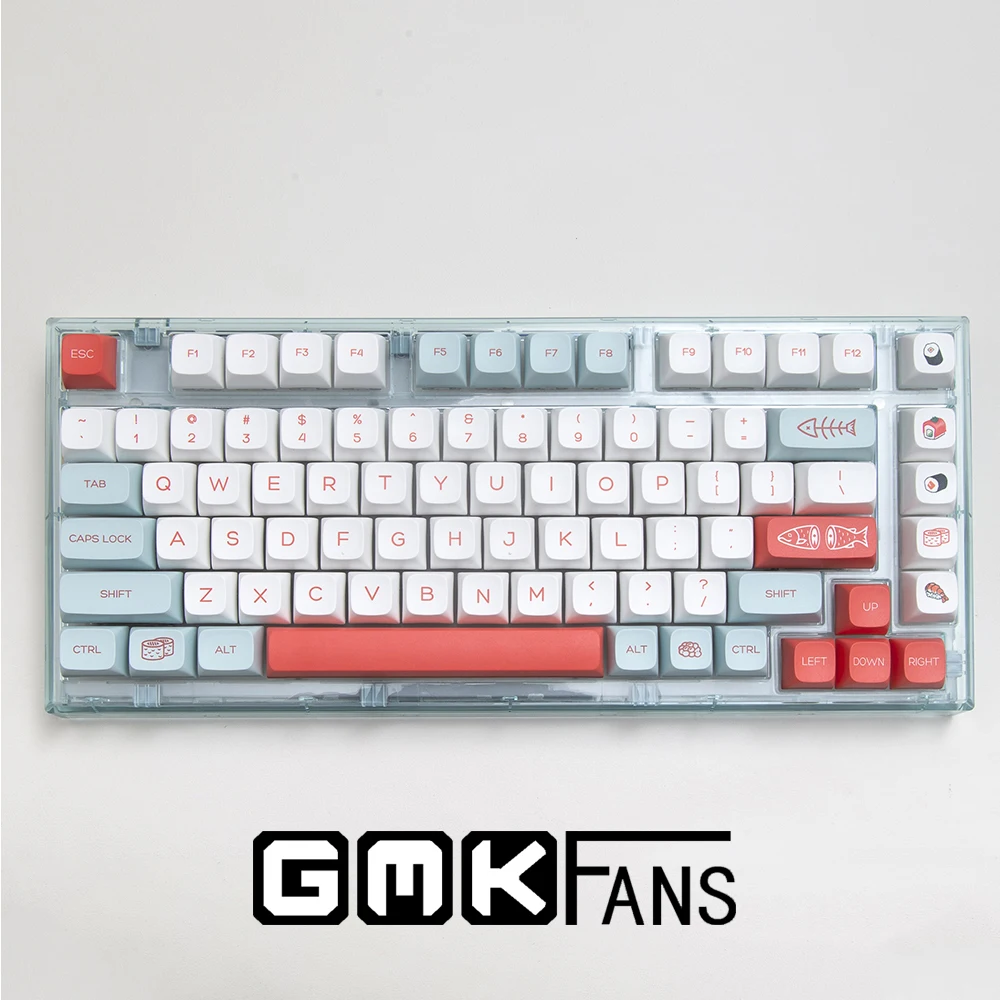 

GMKfans 140 Keys/Set XDA Profile Salmon PBT Keycaps for Mechanical Keyboards Gaming MX Switches DYE-SUB DIY Custom Cute Key Cap
