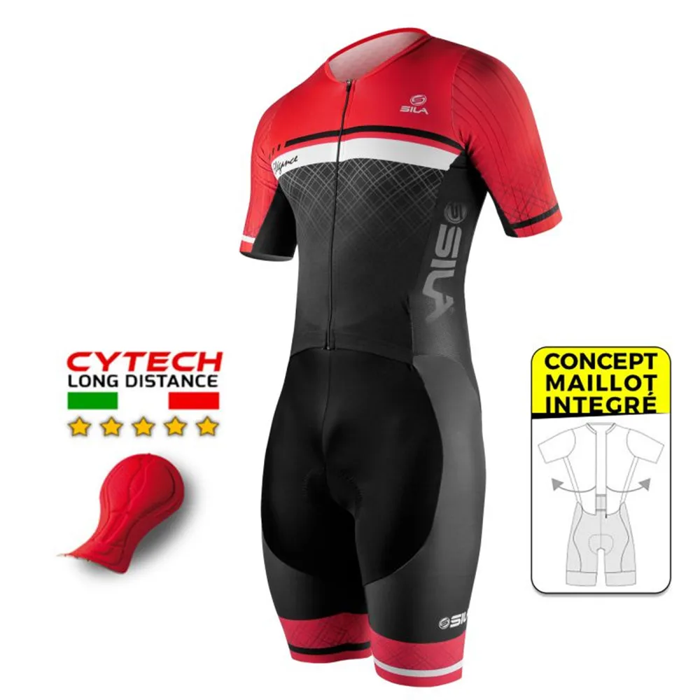 Sila New Men Bike skating SuitMtb Triathletes Clothing Running Sports Jumpsuit Inline Skating Lycra Comfort Cycling/running