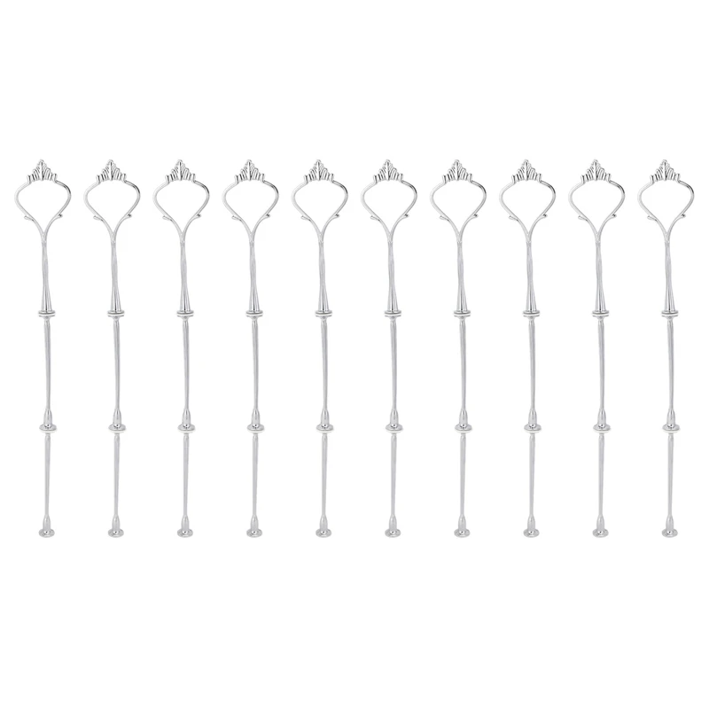 

10 x Sets 2 or 3 Tier Cake Plate Stand Fittings Silver Plate Stands New