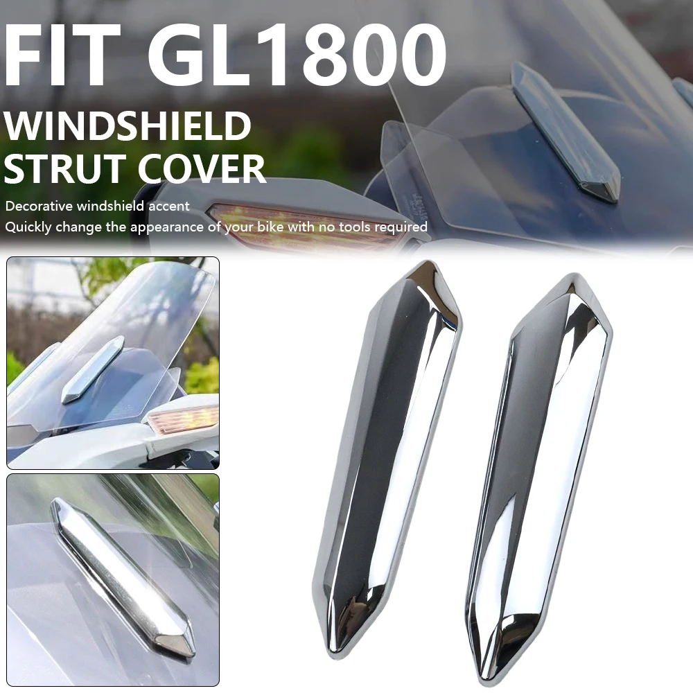 

Motorcycle Windshield Strut Cover Chrome Windscreen Trim Accessories For Honda Gold Wing GL 1800 Tour DCT Airbag GoldWing GL1800