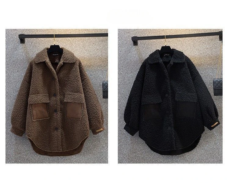 Женская зимняя куртка из овечьей шерсти