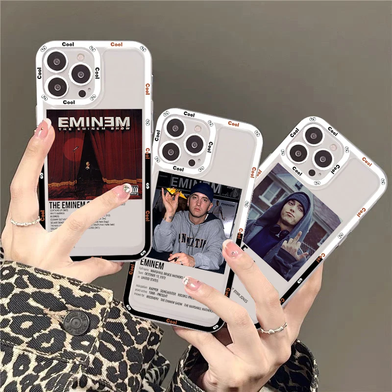 

Hop Rapper Eminem Rap Phone Case For IPhone 11 12 13 14 Mini Pro Max XR X XS TPU Clear Case For 8 7 6 Plus SE 2020