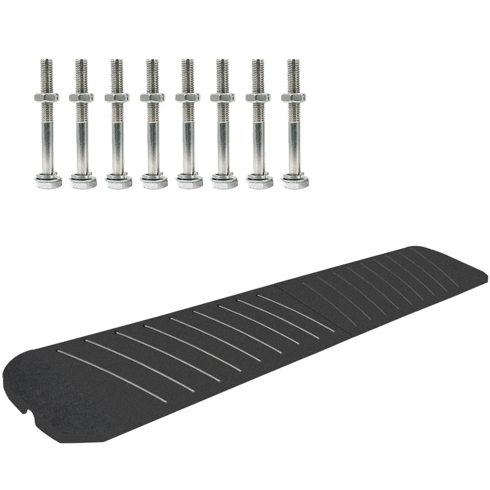 

47" 2-Piece Expandable Rubber Curb Ramp Set Professional Vehicle Driveway