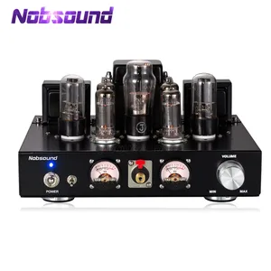 Nobsound ручной работы HiFi 6P1 вакуумный трубчатый Интегрированный усилитель стерео односторонний усилитель для наушников класса А черный 12 Вт + 12 Вт