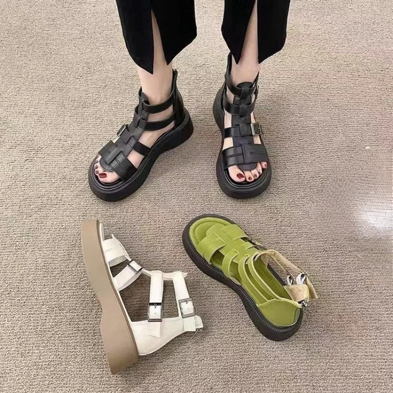 

Women's sandals Summer trendy women's shoes. Designer's medium heel fashion women's shoes 2023