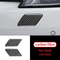 for audi a4 b9 a5 17 19 real carbon fiber headlight cleaning panel strip protector anti collision cover trim car accessories