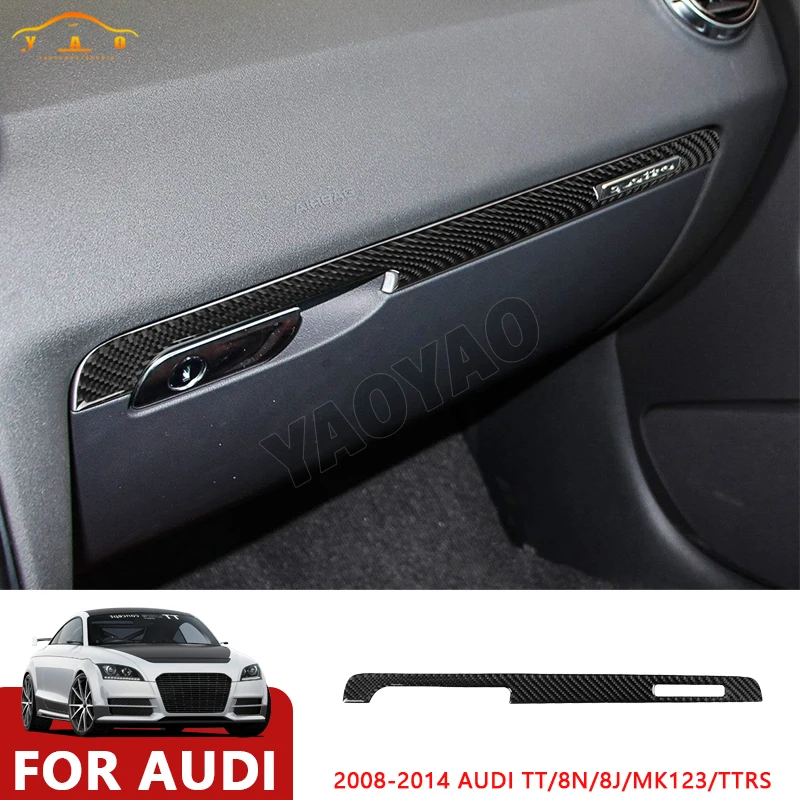 Фото Углеродное волокно для Audi TT 8N 8J MK123 TTRS 2008-2014, приборная панель, панель второй пилот, декоративная накладка, наклейка, аксессуары для интерьера №1