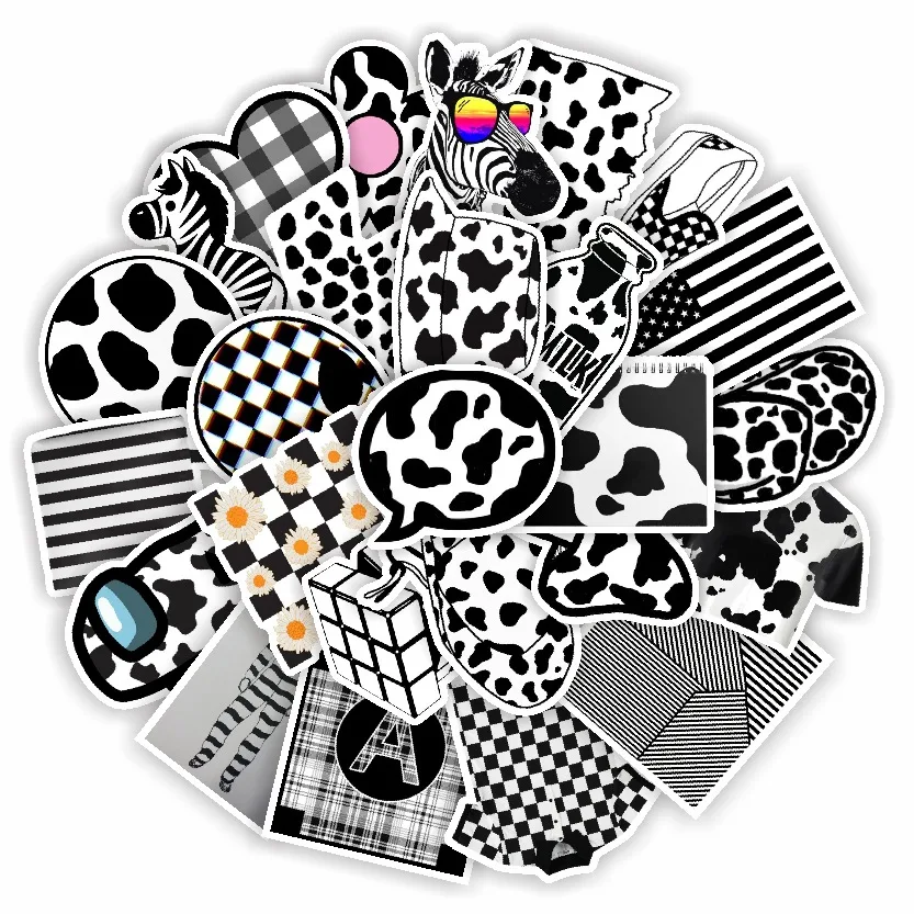 50 шт./упаковка водонепроницаемые наклейки в клетку для ноутбука гитары