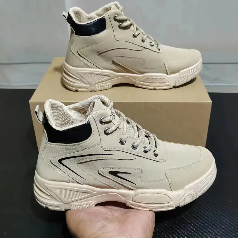 

Men's Autumn New Personality Fashion Casual Boots High-top Workwear Winter Shoes Trendy Boots British Canvas Shoes Safety Shoes