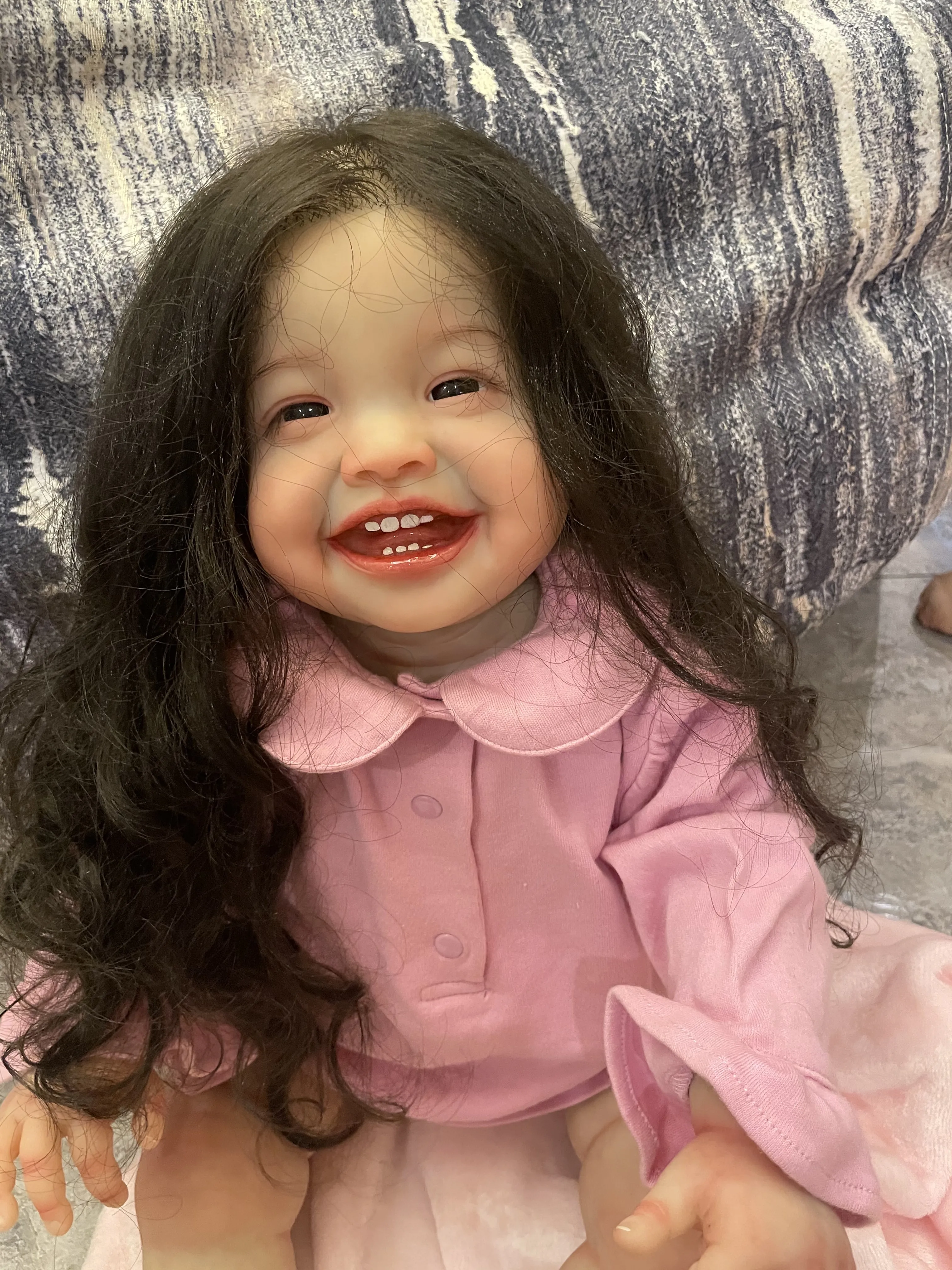 

FBBD 65cm Finished Reborn Baby Doll Mila As Picture Made By Artist 100%Hand-Made With Hand-Rooted Hair Toys For Children